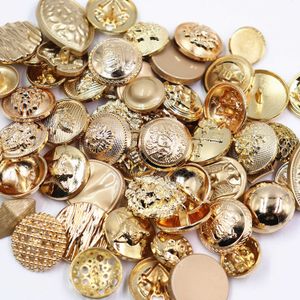 Nociones de costura Herramientas Botones de metal dorado mezclados con cualquier estilo de suéter chaqueta decoración botón accesorios DIY 50 Unids / lote JS mix001 P230523