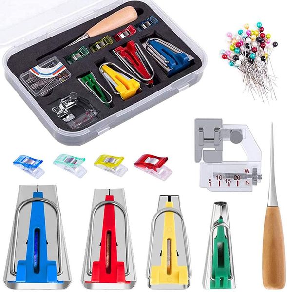 Couture Notions Outils Machine Reliure Coudre Multifonction Bias Tape Maker Set DIY Patchwork Quilting ToolCouture