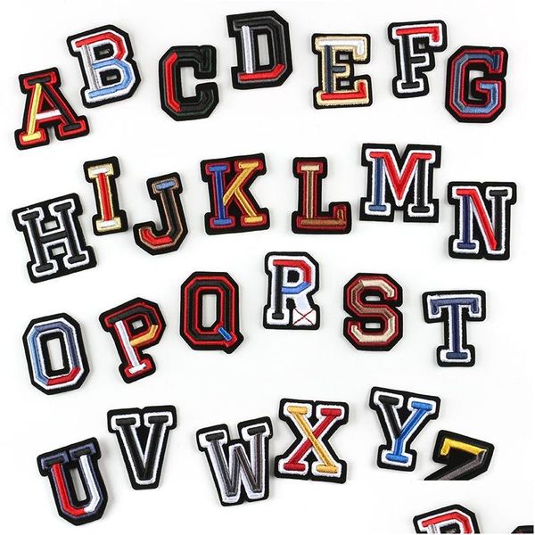 Nociones de costura Herramientas Nociones de costura Letras 3D Bordado Coser en apliques Es Nombre del alfabeto inglés para niños Bolsas Ropa DIY Acceso Dhihj