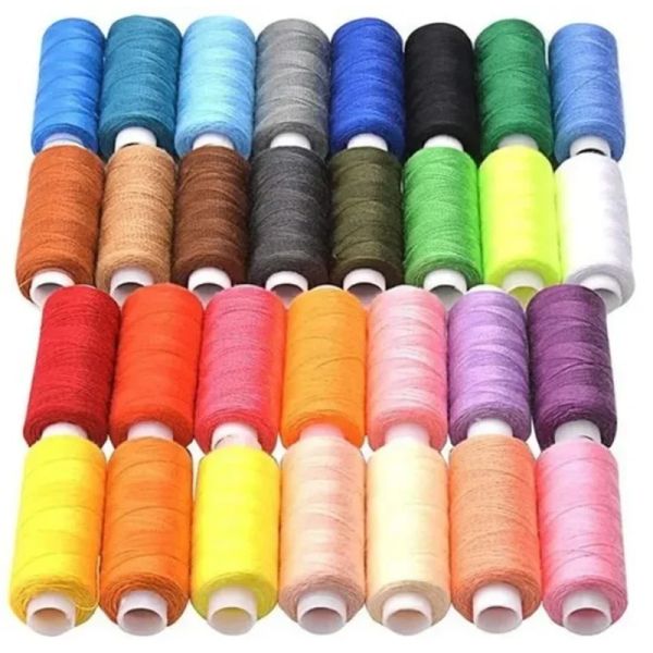 Set de hilo de coser 100 color 250yd Cada kit de rosca de poliéster de carrete para costura manual o máquina