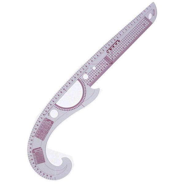 Outils de couture Règle de courbe en forme de virgule en plastique souple Conception de style Courbe française Modéliste professionnel Fashion Master Règles incurvées 56 cm