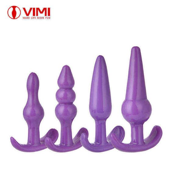 Nxy Sex Anal Toys m 009 Tpe 4 piezas Set Plug Adulto Novedad Masaje Prostata 1213