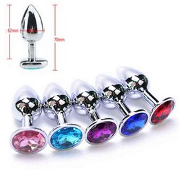 Sex Anal Toys Plug Roestvrij Smooth Steel Butt Tail Crystal Jewelry Trainer voor Dames Man Dildo Shaki Volwassenen 1211