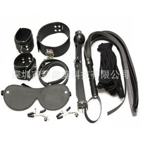 Kit de bondage sexuel, 7 pièces, ensemble de produits sexy, jeux pour adultes, jouets, menottes, menottes, fouet, corde, bandeau, jouets érotiques pour couples8608184