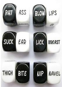 Sex Dice Set Bosons Set 6 Side Couple Dice Game Dices Sexy Toy 20 mm Bonne qualité 2PCSSET S42291097