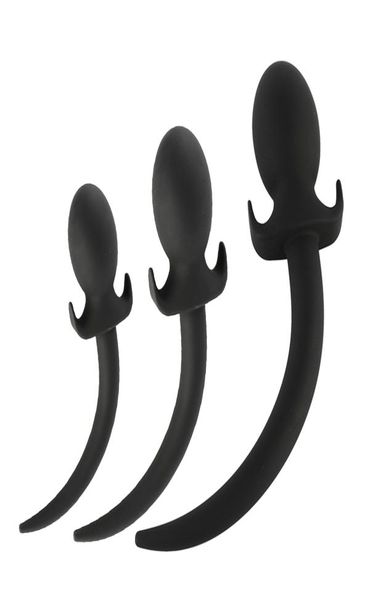 Sex Dog Tail Anal Plug Butt Prises Soft Silicone anal Dilator Adult Sex Toys for Man Prostate Massageur Toy anal érotique pour femme Y12616827