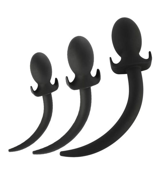 Sex Dog Tail Anal Plug Butt Prises Soft Silicone anal Dilator Adult Sex Toys for Man Prostate Massageur Toy anal érotique pour femme Y11007522