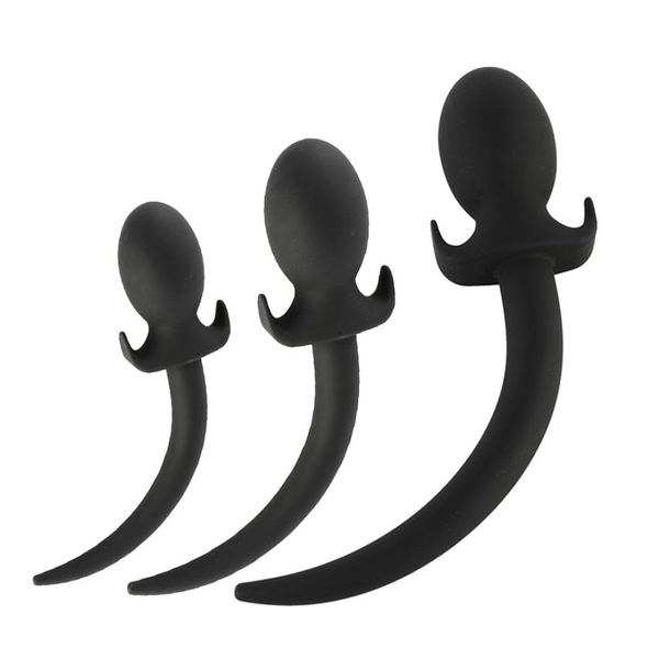 Sex Dog Tail Anal Plug Butt Prises Soft Silicone anal Dilator Adult Sex Toys for Man Prostate Massageur Toy anal érotique pour femme Y15789436