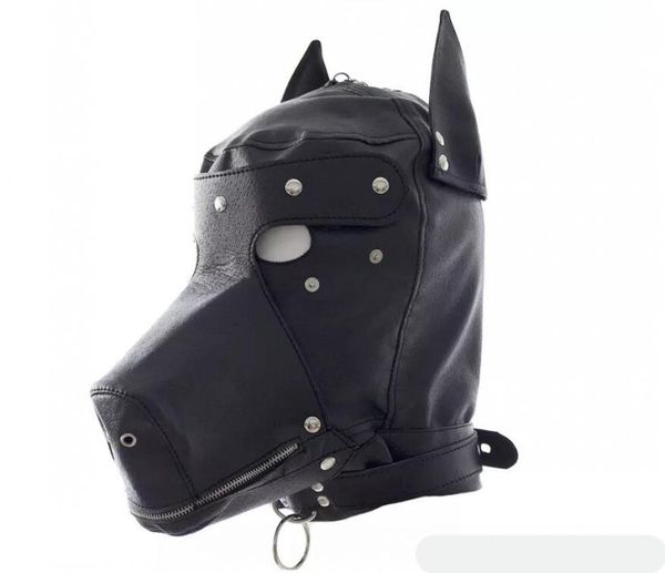 Sex Fetish role play Dog slave head Hood hoods bondage completamente cerrado divertido tocados máscaras sexy BDSM juego parejas