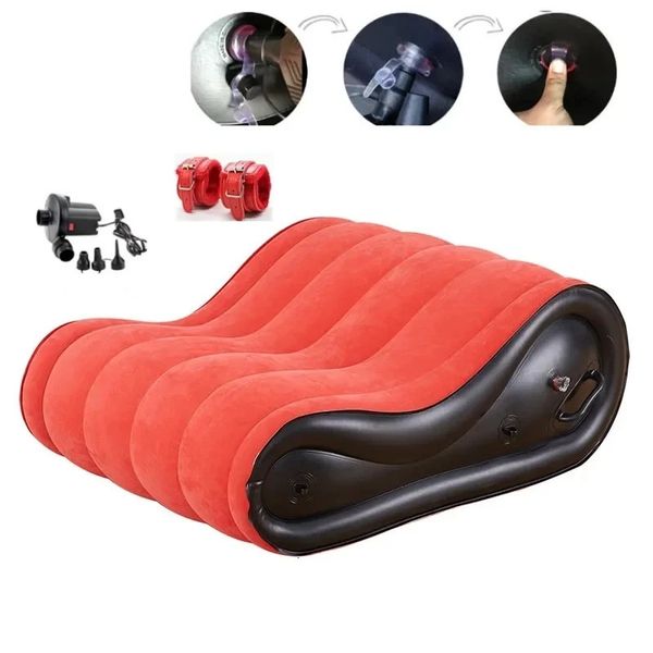 Sex Furniture Gonflable Multi-fonction Pompe À Air Sexe Canapé Flocage Meubles Lit Chaise Pliable Portable Amants Pose Jouets Stimulants 231130