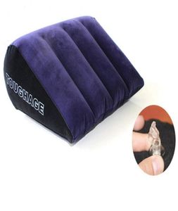 Muebles sexuales Almohada sexual inflable Posición Cuña Sofá Triángulo Almohada sexual cilíndrica Cojín Juguetes sexuales mágicos con inflador 6163786