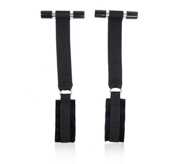 Feuilles de sexe 1 paire de bracelets à poignets en nylon noir pour suspendre des sangles de balançoire pour les adultes jeux de sexe Q05064065020