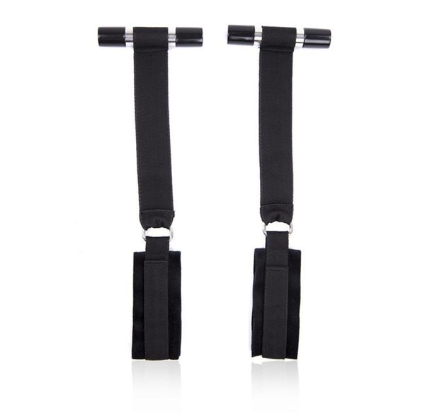 Feuilles de sexe 1 paire de bracelets de poignets en nylon noir pour suspendre des sangles de balançoire pour adultes pour adultes jeux de sexe Q05064804714