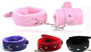 Game de sexe menottes Pu Cuir Resitions Bondage Cuffs Tools Roleplay Tools Sex Toys for Couples 4 Colours Toys Sex For Women SM T2005115771495