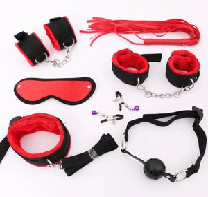 Sexe Mains Pinces À Mamelons Fouet Gag Bdsm Collier De Sexe Masque Ensemble De Bondage Lingerie Sexy Mains Pour Jouets Sexuels Érotiques Pour Femmes Hommes Y181015012983399