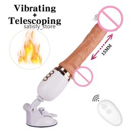 Sex Machine Gun Big Dildo Vibrator Automatic Up Down Massager G-Spot Thrusting intrekbaar poesje volwassenen speelgoed seksspeeltjes voor vrouwen