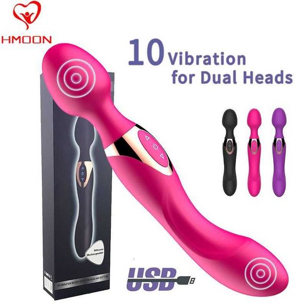 Masajeador sexual Hmoon Av vibrador consoladores varita mágica para mujeres estimulador de clítoris recargable por Usb punto g juguetes vaginales juguetes sexuales