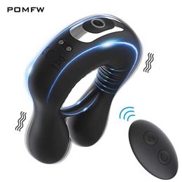 sex massager sex massagerSex Toy Massager Draadloze afstandsbediening Heren Cock Penisringen Vibrator Vertraging Ejaculatie Vibrerend speelgoed voor mannen Paar Mannelijke Masturbator