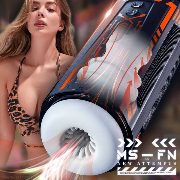 Sex Massager Taza de masturbación masculina Peristalsis telescópica real Chupando Mamada Máquinas sexuales Juguete Productos para adultos para hombres Masturbador vaginal oral