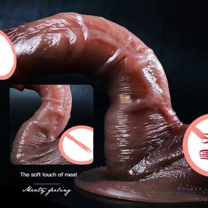 sex massagerSex toy masseur Énorme Gode Réaliste Pénis en Silicone Doux et Flexible avec Ventouse pour Femmes Masturbation Gay Strapon CockYQJH