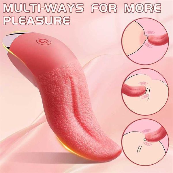 Sex MassagerSex Toy Massager Lamiendo Vibradores de succión para mujeres Realista Lengua suave Clítoris Pezón Estimulación anal Consoladores Mujer