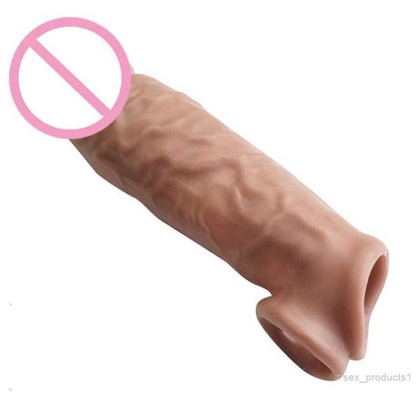 Sex Massagersoft Stretchy Penis Sleeve Cock Ring Consolador Retraso Eyaculación Juguetes 72RC