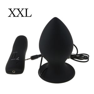 sex MassagerSuper Big Size 7 Modo Vibrador de Silicona Butt Plug Vibrador Anal Grande Enorme Anal Unisex Juguetes Eróticos Productos Sexuales L XL XXL