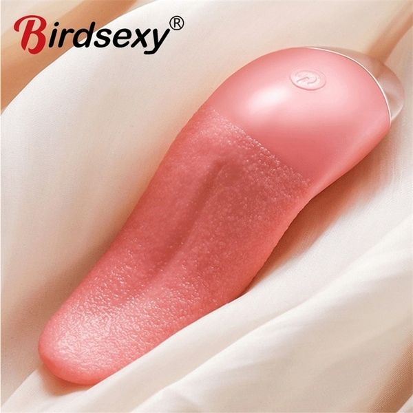 sex massagerVibrateur à lécher la langue pour les femmes Stimulateur clitoridien du point G Mini jouets sexuels pour clitoris pour masturbateur féminin de mamelon rechargeable 220329