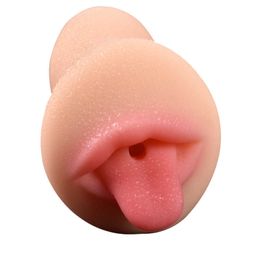Sexe massagerYG-M001 petite bouche adhésif doux nom dispositif langue inversé masturbateur mâle adulte produits chaud avion tasse