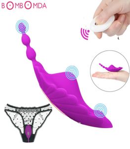 Sexe périnée massage papillon vibrateur à distance de vagin vibration clitoris stimulation vibrante culotte érotique toys pour femme y1306728