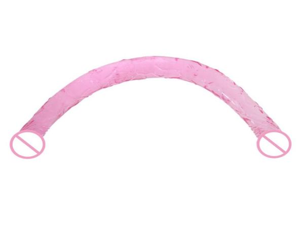 Produits sexuels 177 pouces Double gode Flexible Long Double gode Dong pénis lesbien Double pénis Double pénétration godes 1340802