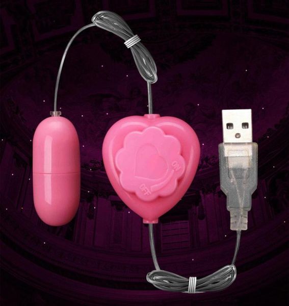 Produits sexuels USB Power Jump Egg Vibrateur Bullet Heart Vibration Clitoral G Stimulateurs de spots