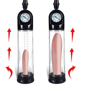 NXYSex pompe jouets Sex pompe jouets jouets pour hommes pompe à pénis élargissement Dick Extender civière rehausseur formateur pompes à vide avec jauge masturbateur masculin 1125 1125