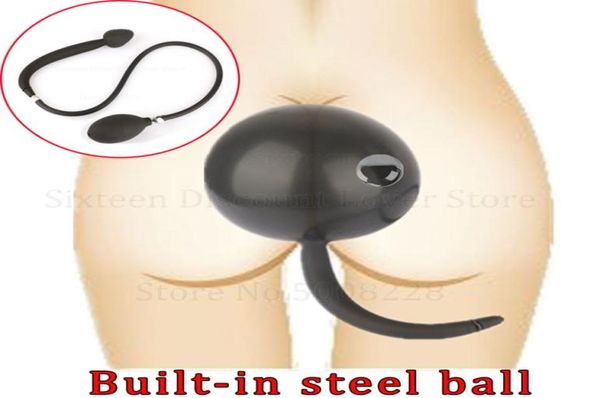 Sex Shop Nuevo Inflable Enorme Anal Plug Buttplug Cola Masaje de Próstata Vagina Ano Dilatador Juegos para Adultos Juguete Sexual Anal Para Mujer Hombres Y4527961