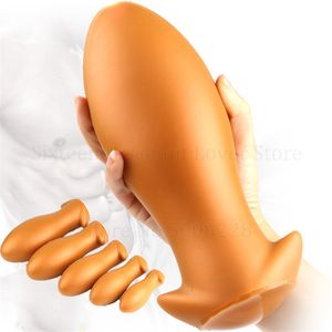 Sex Shop Doux Énorme Plug Anal Big Butt Plug Perles Anus Stimulateur D'expansion Massage De La Prostate Érotique Anal Sex Toys Pour Femme Hommes Y200421