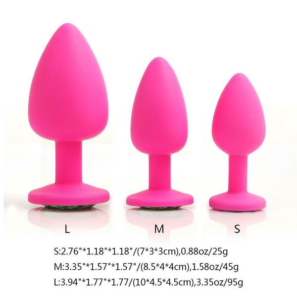 Anal Toys SEX Silicone Plug Aléatoire Butt Plug Suppositoire Gem Stimulation Anal Toys A654