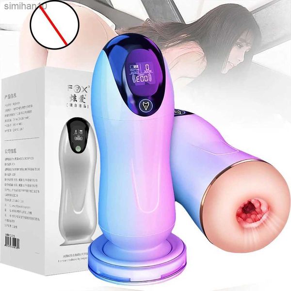 Sex Tooys pour hommes Automatique Pénis Machine À Traire Vibrateur Masturbation Masculine Coupe Fellation Chatte Sex Toys Pour 18 Adulte Masturbateur L230518