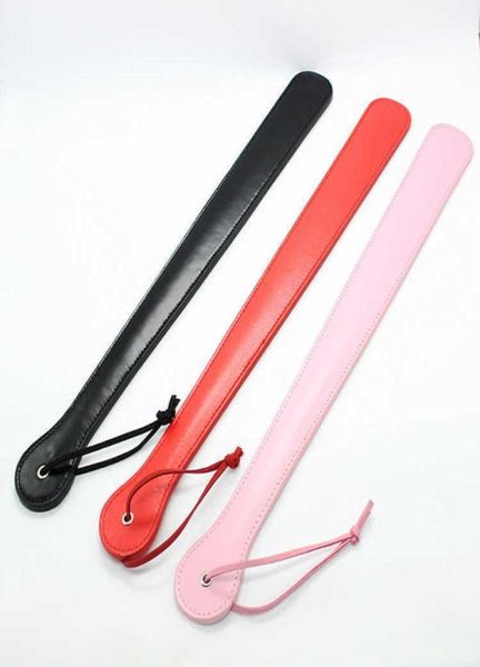 Sex Toy 475 mm Black Red Pink Bltch Sm Flog Spank Paddle Beat Beat Slave Slave Slave Kinky Bdsm Sexy Whip Games para adultos Producto X0602599709