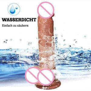 Sex Toy Dildo 21 cm realistische siliconen krachtige zuigbeker stijve pik vrouwen zelfverdediging kracht g spot stimulator volwassen y s