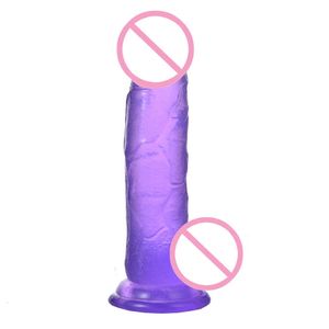 Sex toy gode grande taille mode gelée réaliste 6.15 pouces cristal pénis ventouse énorme bite jouets pour adultes pour les femmes