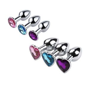 Sex Toy Dildo Metal Anal Plug Butt Toys Butt voor vrouwen/mannen/koppels volwassenen Game Masturbator S/M/L Diamond Shop