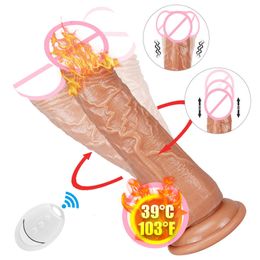 Sex Toy Dildo Telescopisch realistisch vibratorspeelgoed voor volwassenen draadloze afstandsbediening Penis vrouwelijke anus masturbators zuignap dildofor vrouwen