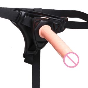 Sex toy Dildo Womens Leather Latex Sexy Exotic Panties Bondage Strapon Chastity Pants With Penis Set Fetish Body Harness Couples Flirting Toys