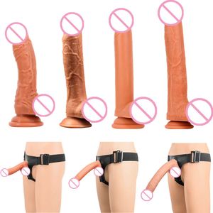 Sex Toy Dildos Liquid Silicone Artificial Penis Puller Draag zacht vlees seksproducten volwassen vrouwelijke valse masturbator