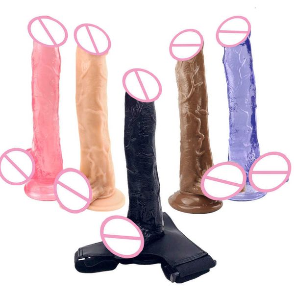 Juguete sexual Dildos Love Spring Wears Masturbación artificial para mujeres masculinas Pantalones de cuero extraíbles Productos de Labrador para adultos