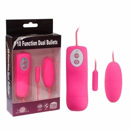 Sex Toy pour femmes 10 vitesses Double saut contrôle des œufs Bullet vibrateurs chatte vaginale clitoridienne G Spot stimulateur érotique adulte jeu 240202