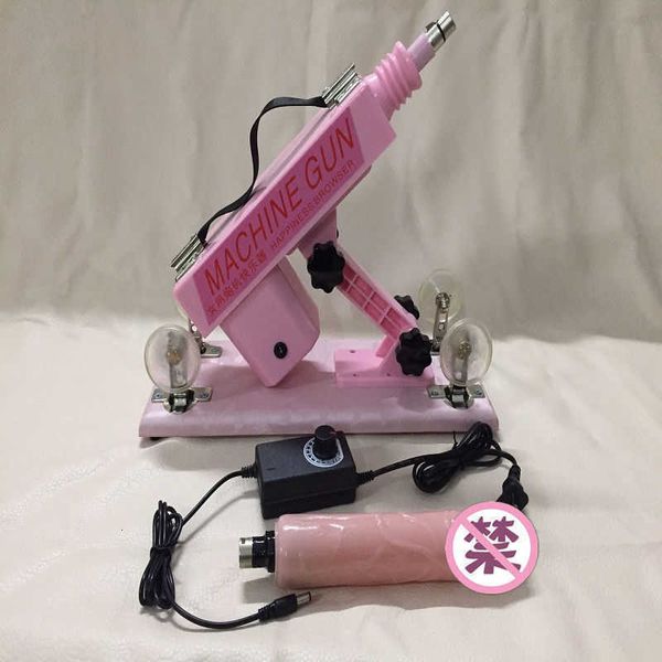 Máquina de pistola de juguete sexual Manos libres eléctrica telescópica completamente automática insertando para bombardear hombres mujeres masturbador femenino pene vibrador