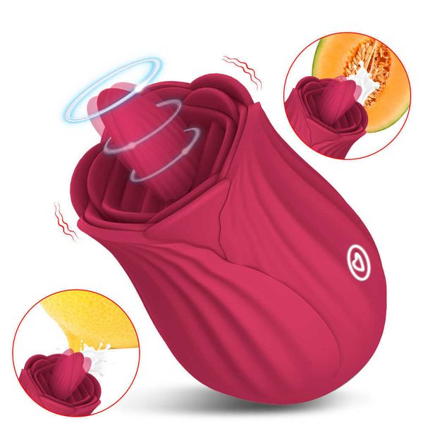 Masajeador de juguetes sexuales Vibrador rosa de 10 velocidades USB Recargable Clítoris Pezón Oral Coño Lamiendo Estimulador de clítoris Juguetes de masturbación femenina para mujeres