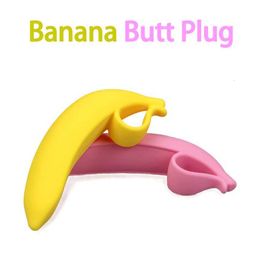 Sex Toy Masseur 15.4cm Femmes Silicone Jardin Fruit Banane Plug Anal Sm Stimulateur G-spot Frottement Produits Pour Adultes Masturbation Sexuelle