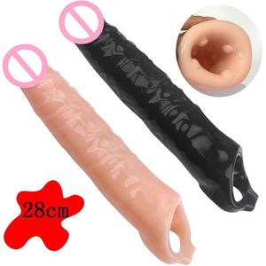 Sex Toy Massager 28 cm lange grote penishuls herbruikbare vertraging ejaculatie pik ringen prostaatmassager producten voor mannen